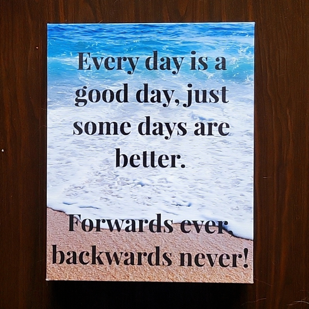 Beach canvas with positive affirmations